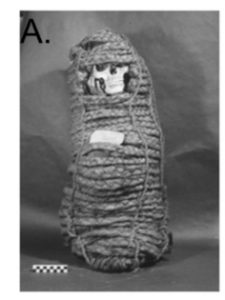 Pre-Columbian Andean mummy.